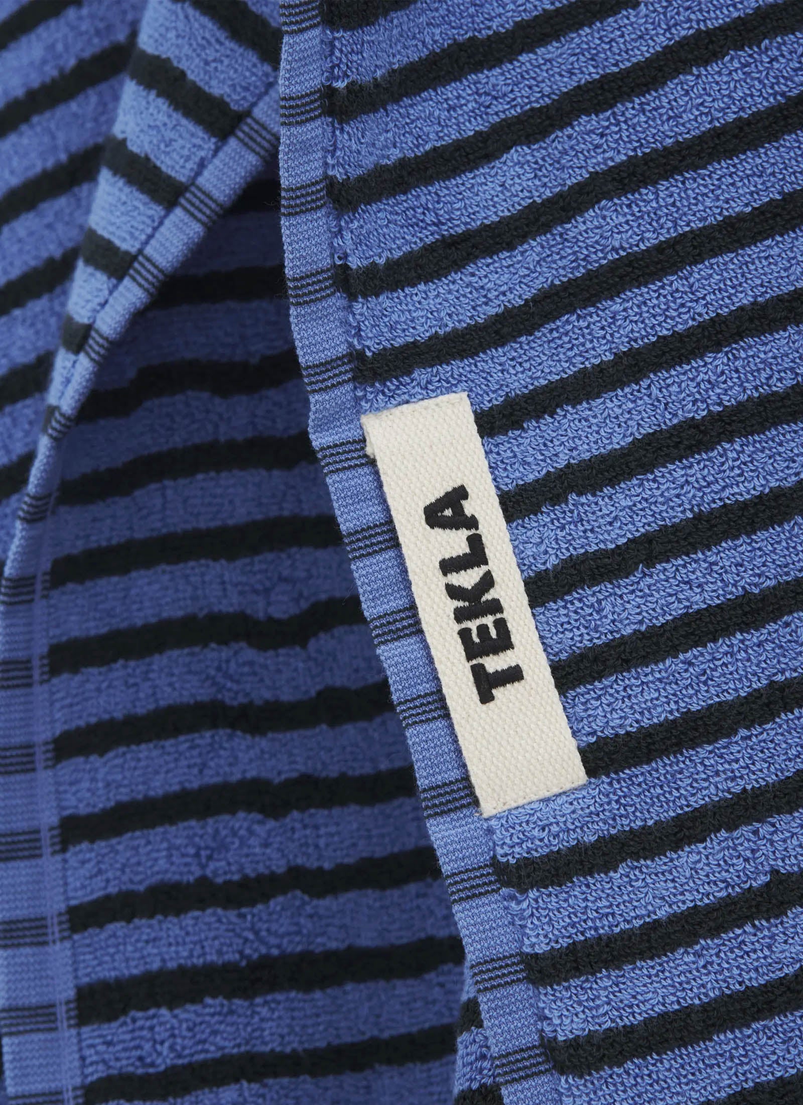 Organic Cotton Towels - Blue and Black - Image 4